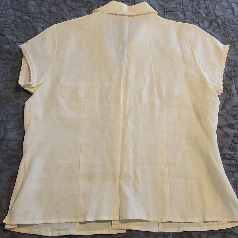 Vintage Richard Malcolm Irish linen top with embroidery detail - Picture 2 of 6